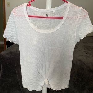 White Knotted Top